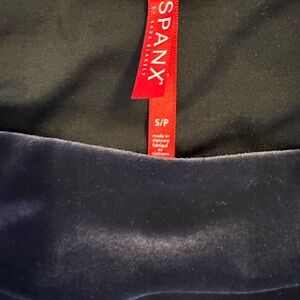 SPANX Elegant Blue Velvet Leggings